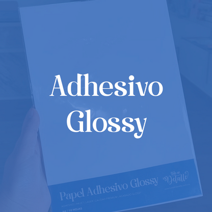 Papel Adhesivo Glossy Carta Todo en Detalle