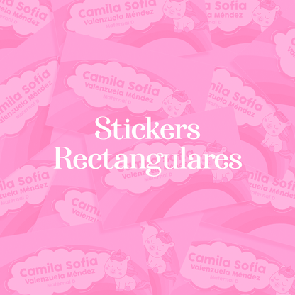 Stickers Papel Rectangulares 5 x 9 cm con corte