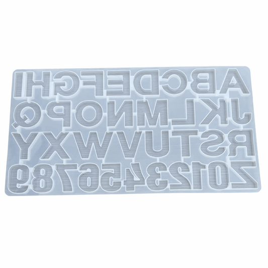 Molde de silicón para letras y números