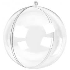 Esferas Transparentes Navideñas Armables 8cm